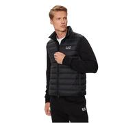 EA7 Herren Gewebte Daunenweste, Black/Silver, XS