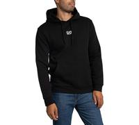 EA7 Emporio Armani Herren Sweatshirt mit Kapuze Core Identity Schwarz, Schwarz , L