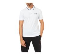 Ea7 Herren Polo Weiß Baumwollmix Frühling/Sommer - Größe: S