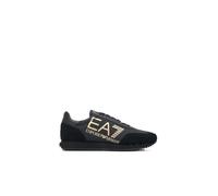 EA7 Herren Turnschuhe Mit Großem Logo, Black/Gold