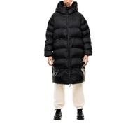 EA7 Langer Steppmantel mit Kapuze, schwarz, Winter-Daunen, lange Sportjacke, Schwarz , XL