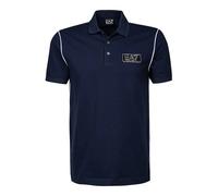 EA7 Polo-Shirt Herren Slim Fit Kurzarm Baumwoll-Piqué blau, 3XL
