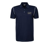 EA7 Polo-Shirt Herren Slim Fit Kurzarm Baumwoll-Piqué blau, XXL