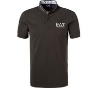EA7 Polo-Shirt Herren Slim Fit Kurzarm Baumwoll-Piqué braun, M