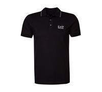 EA7 Polo-Shirt Herren Slim Fit Kurzarm Baumwoll-Piqué schwarz, 3XL