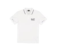 EA7 Polo-Shirt Herren Slim Fit Kurzarm Baumwoll-Piqué weiß, L
