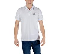 Ea7 Poloshirt Weiß Frühjahr/Sommer Herren Baumwolle/Elasthan - Größe: M