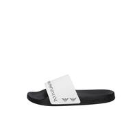 EA7 Slip-Sandalen, Unisex, Schwarz und Weiß, Logo-Design, Schwarz-Weiß, 45 EU