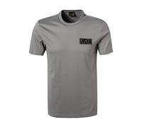 EA7 T-Shirt Herren Slim Fit Kurzarm Baumwolle grau, 3XL