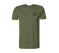 EA7 T-Shirt Herren Slim Fit Kurzarm Rundhals Baumwolle grün, 5XL