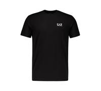 EA7 T-Shirt Herren Slim Fit Kurzarm Rundhals Baumwolle schwarz, XXL