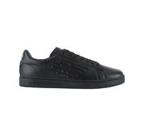 EA7 Unisex Leather Sneaker - triple black - Schwarz (42)
