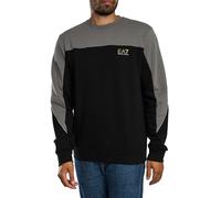 EA7 Zweifarbiges Sweatshirt, Schwarz M