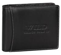 EAAKIE RFID echt Leder Herren Portemonnaie Geldbörse Geldbeutel Herrengeldbörse Querformat 8 Karten (Schwarz)