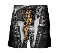 each women Herren Badeshorts Herren Totenkopf Gedruckt Kurz Sommer Strand Lässig Kurze Schädel 3D Druck Kordelzug Badehose