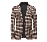 each women Herren-Blazer mit Karomuster und einem Knopf Herren-Check Slim Fit Anzugjacken Herren-Blazer mit Schottenmuster und 1 Knopf Moderne Blazer