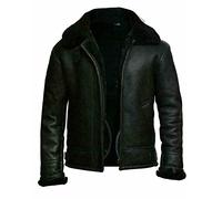 each women Herren Schwarz Vintage Lederjacke Herren Fleece gefütterte PU Mantel Winter Pelzkragen Kunstleder Mantel Größe XS-3XL