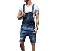 each women Herren Shorts Lässige Jeans Latzhose Herren Sommer Jeans Kurzer Strampler Latzhose Overall Über Knielänge