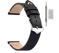 EACHE Uhrenarmband 20mm, Vintage Uhrenarmband Leder Crazy Horse & Öl Wachs Leder Uhrenarmbänder für Herren/Damen (Crazy Horse Schwarz)
