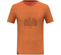 Salewa Eagle Dotted Mountain Trainer Merino T-Shirt Herren, burnt orange - 54/2X - Burnt Orange - Gr. XXL