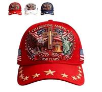 Eagle & Liberty & Cross, United States 250th Anniversary Hat, Adjustable Patriotic Baseball Cap