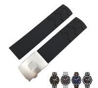 EAMOM Gummi-Armband, 20 mm, geeignet für Tissot PRS516 T100417, Sport, wasserdicht, weiches Uhrenarmband, kostenlose Werkzeuge für Herren(Back silver)