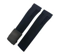 EAMOM Naturkautschuk-Uhrenarmband, passend für Tissot T048.417/T048.427 T-RACE T048, weiches Sport-Silikon-Uhrenarmband, Faltschließe (Color : Black black, Size : 21mm)