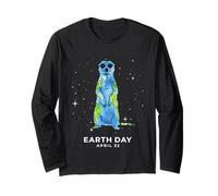 Earth Day 2026 Erdmännchen Kunst Langarmshirt