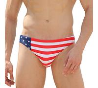 EASEJUICY Herren-Badehose, Bedruckt, amerikanische Flagge, Stern- und Streifen, sexy Badeanzüge, Designer-Stil, Uns, XL