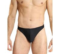 EASEJUICY Herren-Badehose, sexy Bademode, Bikini, Badehose, String, heller Stoff mit Kordelzug, Schwimm-Tanga, Schwarz, XL