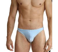 EASEJUICY Herren-Badehose, sexy Bademode, Bikini, Schwimmhose, String, heller Stoff mit Kordelzug, Schwimm-Tanga, Himmelblau, XX-Large