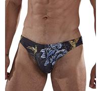 EASEJUICY Herren Bademode Sexy Bikini Solide Badehose Niedrige Taille Kordelzug - Grau - Medium
