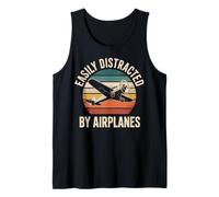 Easily Distracted by Airplanes Tank Top
