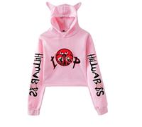 East-hai-buy Helluva Boss Pullover Damen Cropped Hoodie Crop Top Frauen Hoodie Harajuku Streetwear 2022 Anime Mädchen Kapuzenpullover Kleidung