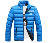 East-hai-buy Maßgeschneiderte Herrenjacke, Gestalten Sie Ihr Eigenes Logo Foto Text Winter Jacke Mantel Personalisiertes Sweatshirt mit Reißverschluss Color2,XXL