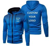 East-hai-buy Personalisierter Hoodie - Individueller Text Oder Logo Jackenmantel - Herren Sweatshirt Oberteil mit Langen Ärmeln Schmaler Passform und Reißverschluss Color18, M