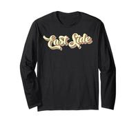 East Side T-Shirt Retro Art Baseball Schriftart Vintage Langarmshirt