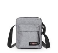 Schultertasche EASTPAK "ARCADE MINI BAG Ultra Marine", Damen, Gr. B/H/T: 18,5cm x 21,5cm x 7cm, grau, Polyester, unifarben, Taschen Schultertasche, Unisex Umhängetasche, Freizeittasche mit Logo-Aufnäh
