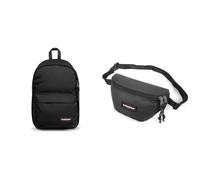 EASTPAK BACK TO WORK Rucksack, 27 cm, 27 L, Black (Schwarz) & SPRINGER Gürteltasche, 129 cm, 125 L, Black (Schwarz)