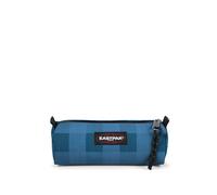 EASTPAK Benchmark Federmäppchen, kompakt, mit Reißverschluss und großem Hauptfach, 6 x 20.5 x 7.5 cm, kariert, Blau