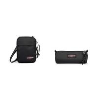EASTPAK - BUDDY - Umhängetasche, 0.5 L, Black (Schwarz) & BENCHMARK Single - Federmäppchen, Black (Schwarz)
