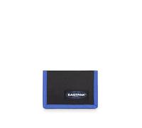 EASTPAK Crew Einzelgeldbörse - Kompaktes, dreifach gefaltetes Portemonnaie mit Reißverschluss und Schlüsselring, schlankes Alltags-Design, 9.5 x 13.5 cm - Kontrast Schwarz-Blau
