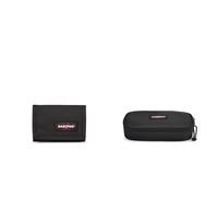 EASTPAK Crew Single Geldbörse, 22 cm Black (Schwarz) & OVAL Single Federmäppchen, 84 cm, 80 L, Black (Schwarz)