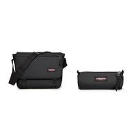 EASTPAK - Delegate + - Umhängetasche, 20 L, Black (Schwarz) & BENCHMARK Single - Federmäppchen, Black (Schwarz)