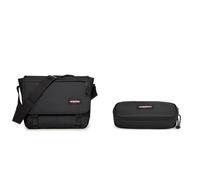 EASTPAK - Delegate + - Umhängetasche, 20 L, Black (Schwarz) & OVAL Single - Federmäppchen, Black (Schwarz)