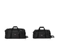 EASTPAK - Leatherface M + - Reisetasche, 68.5 x 32.5 x 34.5, 69 L, Black (Schwarz) & Leatherface S + - Reisetasche, 55 x 34 x 26, 41 L, Black (Schwarz)