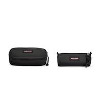 EASTPAK Oval XL Single Federmäppchen, 22 cm, Schwarz (Black) & BENCHMARK Single Federmäppchen, 21 cm, Schwarz (Black)