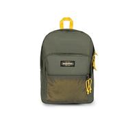 EASTPAK Pinnacle Rucksack - Großer Rucksack mit Zwei Fächern, internem Organizer, gepolsterter Rückseite und Gurten, 38 L -Kapazität, 42 x 32 x 25.5 cm - Kontrast Khaki Yellow