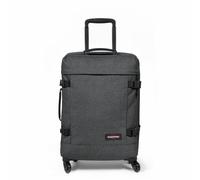 Eastpak TRANS4 S, Kleiner Reisetrolley, Black Denim (grau), 44L, Rollkoffer mit 4 Rädern und TSA-Schloss