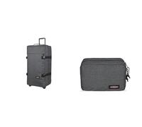 EASTPAK TRANVERZ L Koffer, 166 cm, 162 L, Black Denim (Grau) & Mavis Kulturtasche, 63 cm, 59 L, Black Denim (Grau)